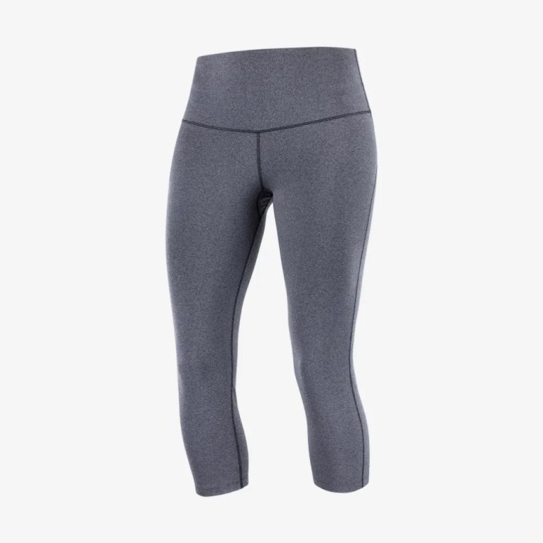 Dark Grey Salomon Essential Women's Running Tights | PH 40735U